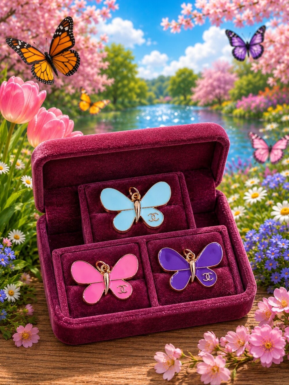 CC Buterfly Zipper Pulls/Charms Bundle (Stamped)